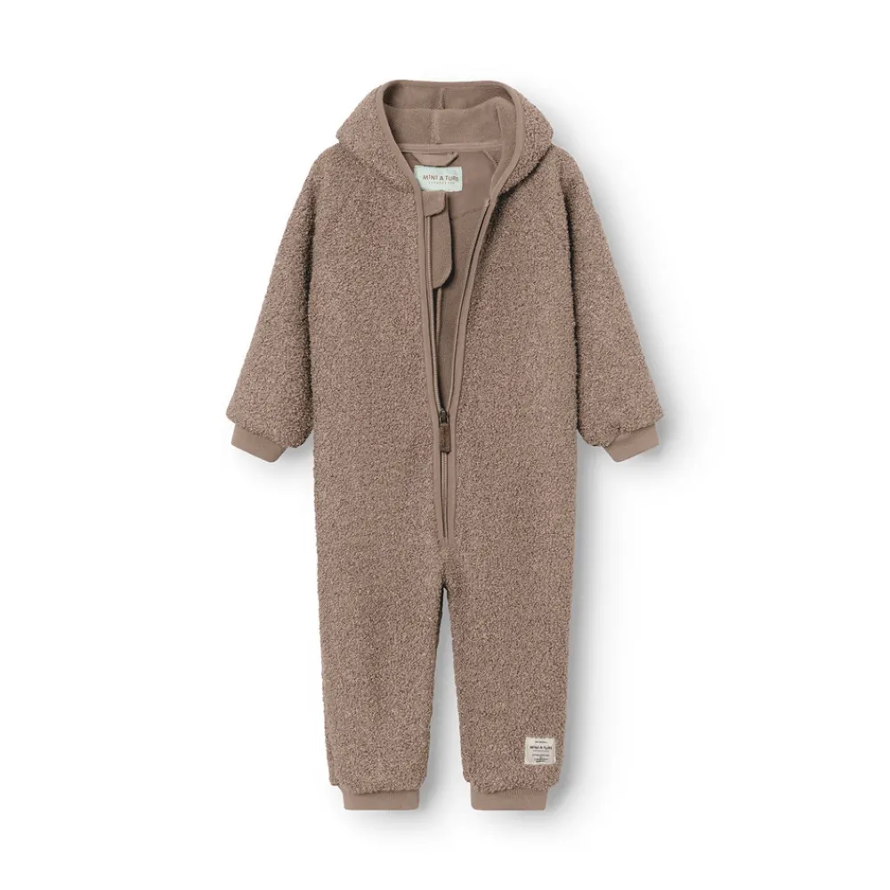 MINI A TURE Matadel Teddyfleece Heldragt - Grey brown- Køredragter