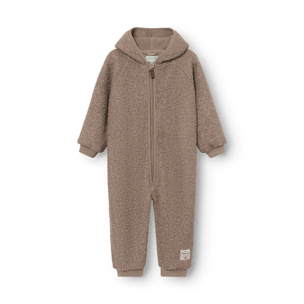 MINI A TURE Matadel Teddyfleece Heldragt - Grey brown- Køredragter