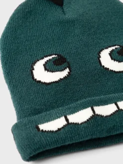 NAME IT Mateo strikket beanie - SEA MOSS- Elefanthuer & Huer