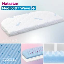 Babybay MediTex Wave madras til Orginal side by side seng-Børn Madrasser