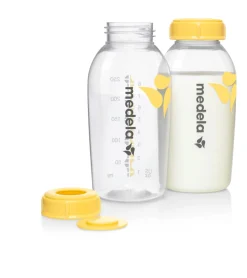 Medela Mælkeflasker Med Låg 250 ML - 2-Pak- Sutteflasker|Brystpumper