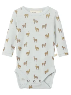 Lil' Atelier Noel Nor Uld Langærmet Body - Gray Dawn- Uldbodyer