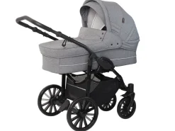 BASSON Nordic Lux - Grey Melange- Barnevogne Med Langt Liggemål