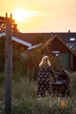 BASSON Nordic Lux - Grey Melange- Barnevogne Med Langt Liggemål