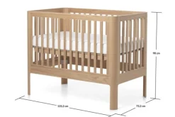 FLEXA Nova tremmeseng med puslebord - eg-Børn Pusleborde|Tremmesenge