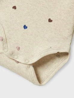 NAME IT Nutti Langærmet Body - PEYOTE MEL- Bodystocking Langærmet