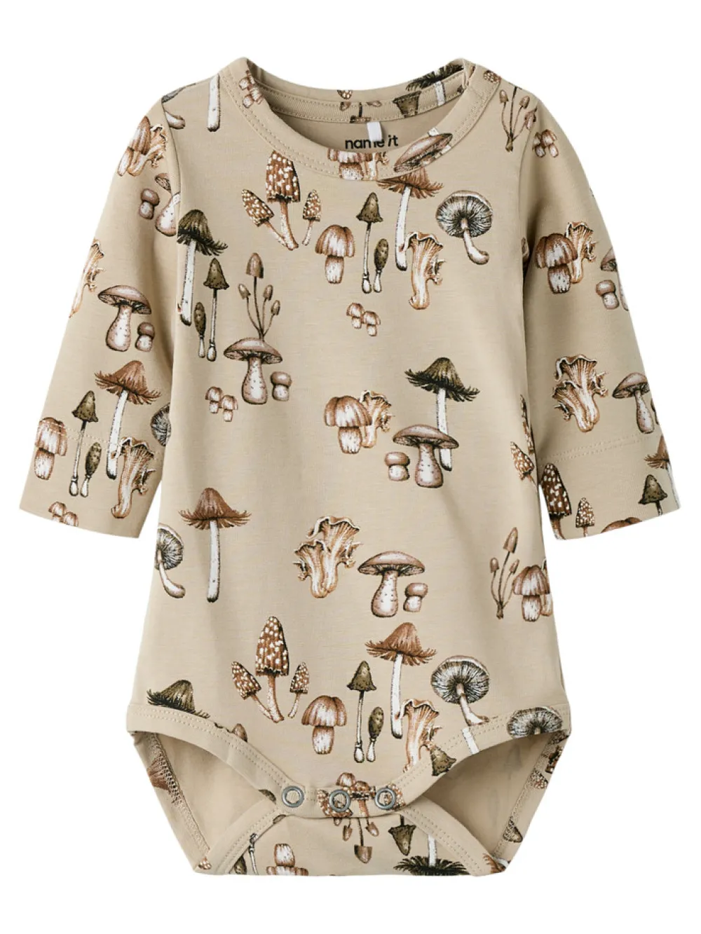 NAME IT Ofeyan Langærmet Body - Island Fossil- Bodystocking Langærmet