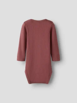 NAME IT Ofulla Langærmet Body - Rose Brown- Bodystocking Langærmet