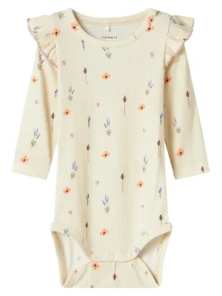 NAME IT Ohio Langærmet Body - Peyote Melange- Bodystocking Langærmet