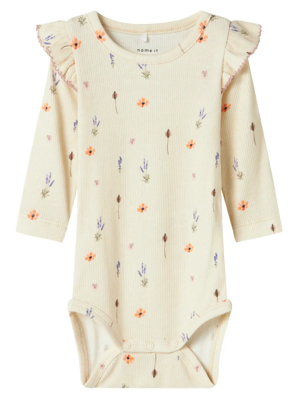 NAME IT Ohio Langærmet Body - Peyote Melange- Bodystocking Langærmet