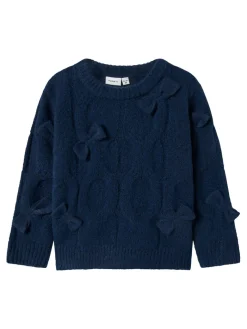 NAME IT Olivia Striktrøje - Navy Blazer- Cardigans, Veste & Trøjer