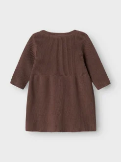 NAME IT Olivina Strikkjole - Peppercorn- Kjoler