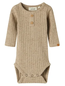 Lil' Atelier Omilo Langærmet Body - Pure Cashmere- Bodystocking Langærmet