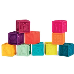 B Toys One Two - Bløde Klodser, Mint- Stabelklodser