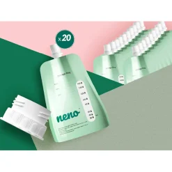 NENO Opbevaringsposer brystmælk 20 poser + adapter- Madopbevaring|Brystpumper