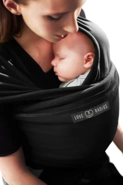 Love Radius By Je Porte mon Bebé Original Strækvikle / Vikle - Black/Black- Bæreseler & Vikler