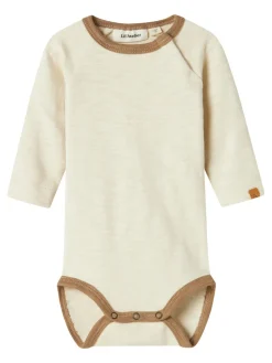 Lil' Atelier Orville Langærmet Body - Turtledove- Bodystocking Langærmet
