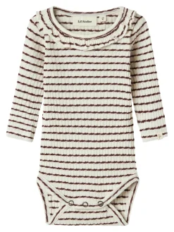 Lil' Atelier Osophia Langærmet Body - Hot Chocolate- Bodystocking Langærmet