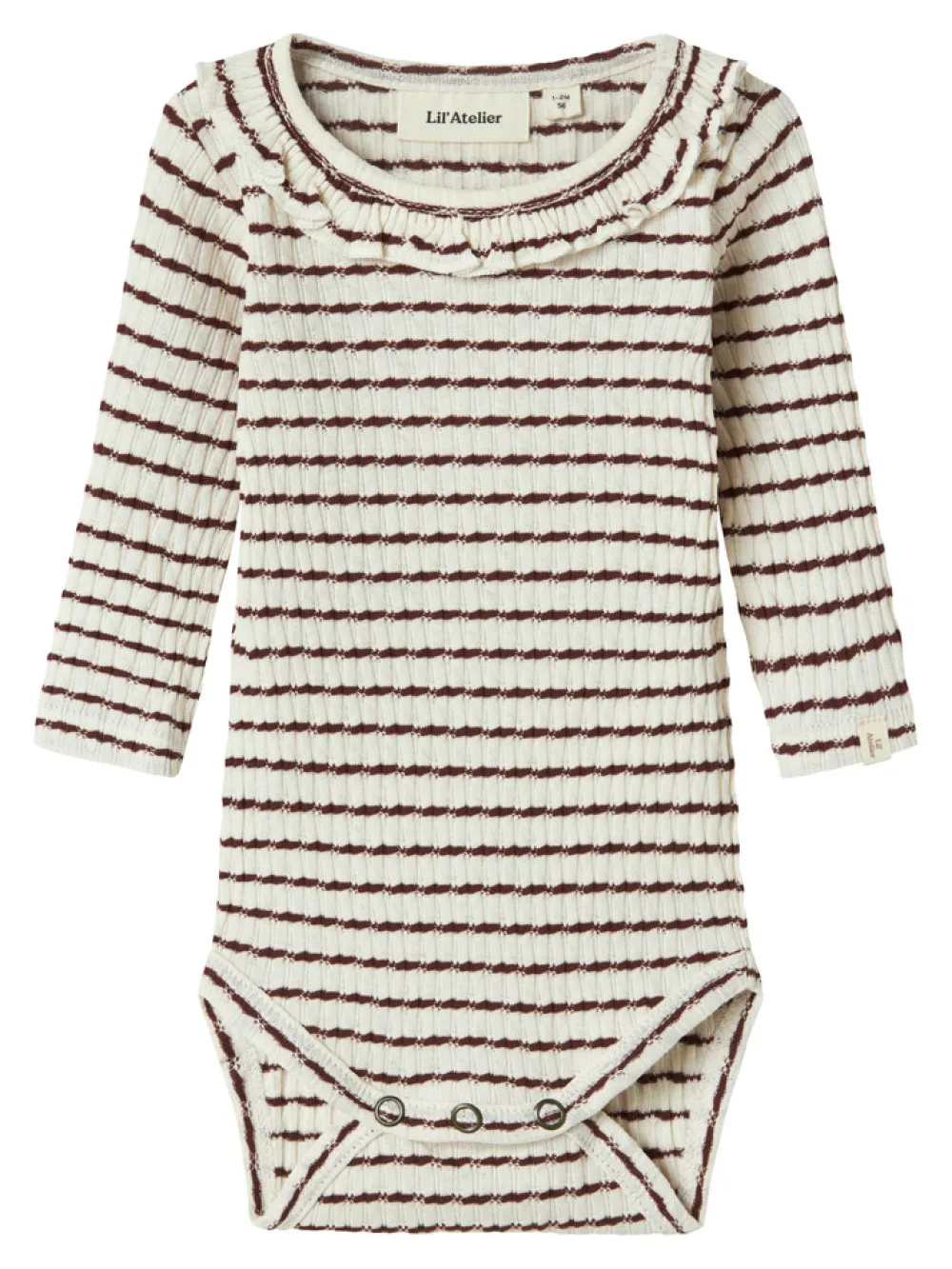 Lil' Atelier Osophia Langærmet Body - Hot Chocolate- Bodystocking Langærmet