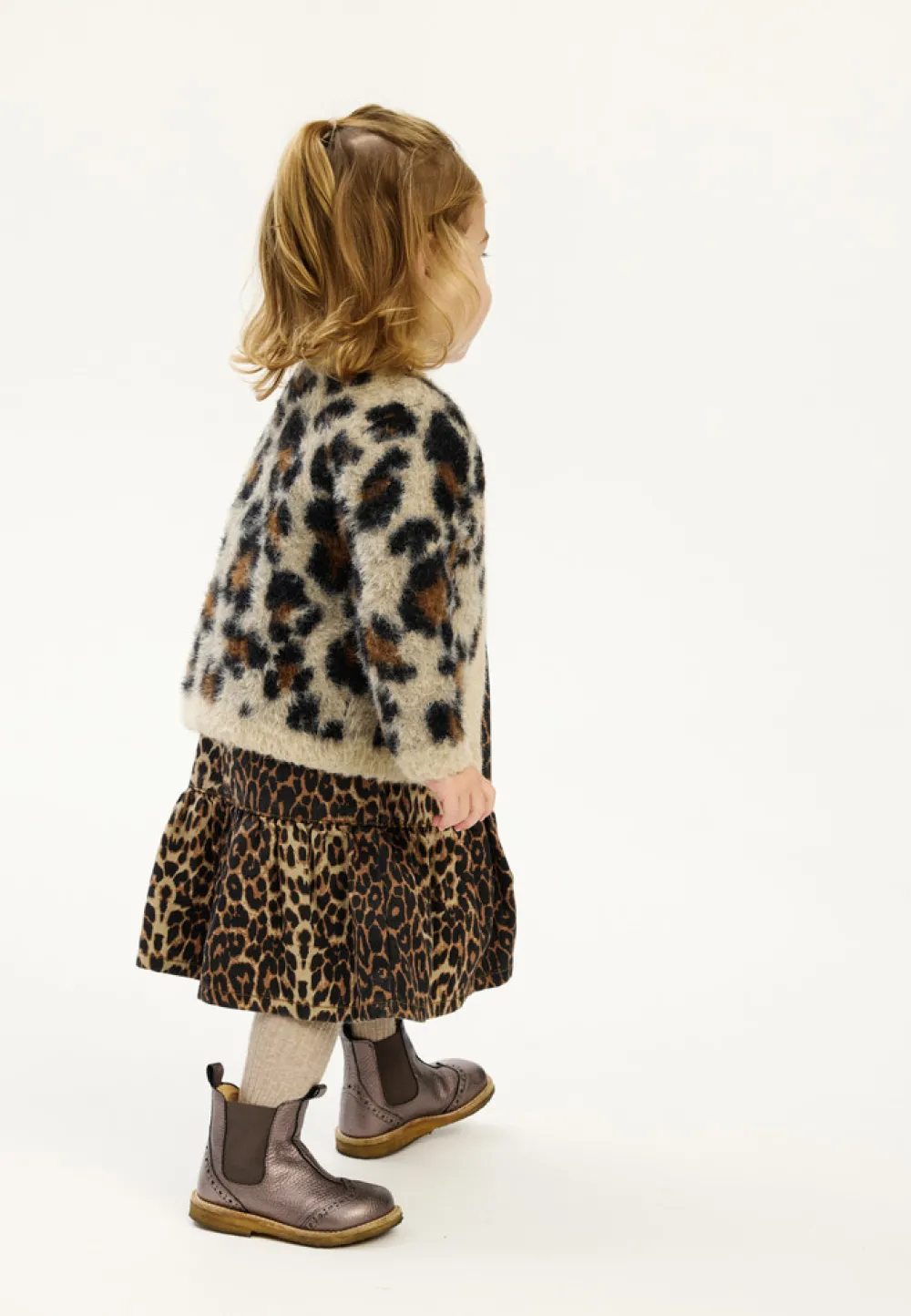 The New Siblings Pamela Jacquard Cardigan - FEATHEGRAY- Cardigans, Veste & Trøjer