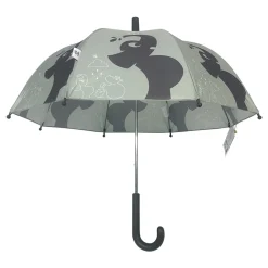 Follow the duck Paraply med elefantprint sage green- Regntøj