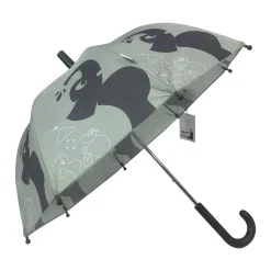 Follow the duck Paraply med elefantprint sage green- Regntøj