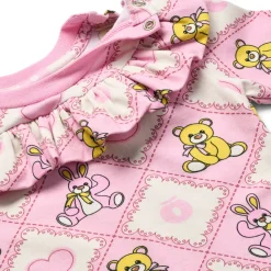 Småfolk Paula Red Langærmet Body - Lace- Bodystocking Langærmet