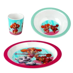 Paw Patrol 3 pcs set - Red - 100% melamin- Service