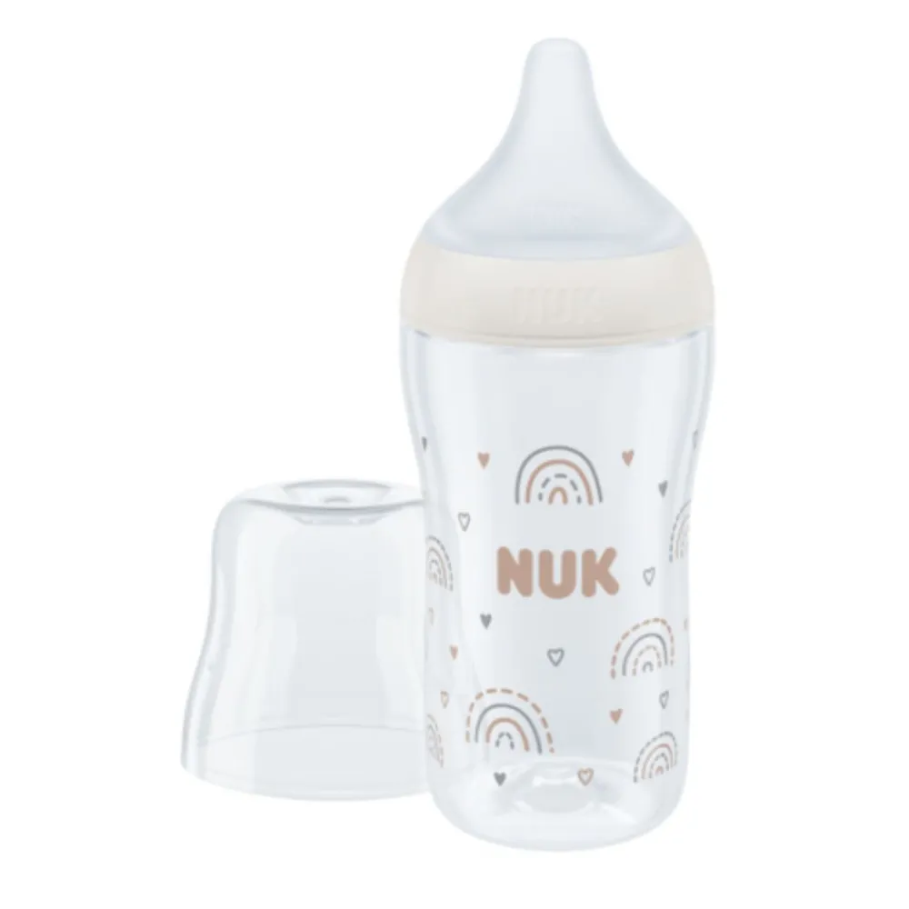 NUK Perfect Match PP sutteflaske 260 ml - Rainbow- Sutteflasker