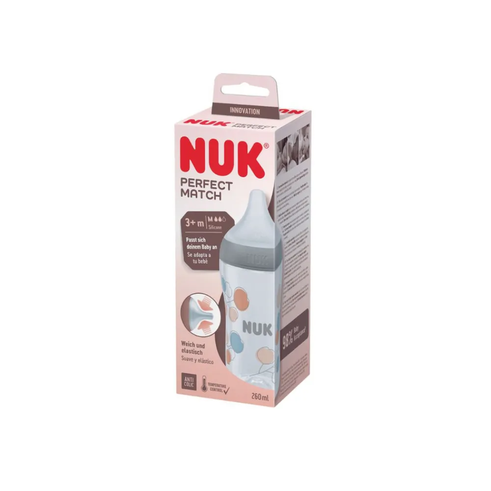 NUK Perfect Match PP sutteflaske 260 ml - Twig- Sutteflasker
