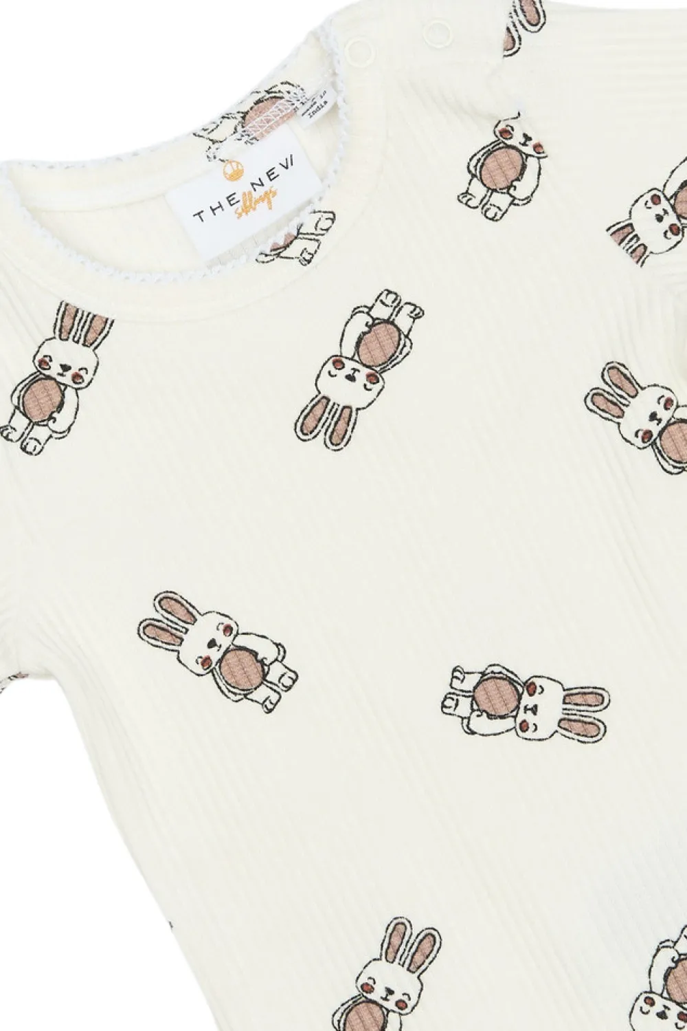 The New Siblings Pippa Rib Body langærmet - Cloud dans- Bodystocking Langærmet