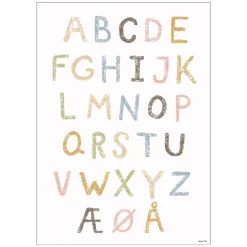 Poster & Frame Plakat - ABC Kridt A3-Børn Plakater