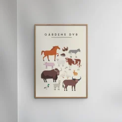 Poster & Frame Plakat - Gårdens dyr-Børn Plakater