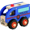 Magni Politibus i træ med gummihjul- Legetøjsbiler