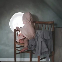 Lille Kanin Poncho, Rose Smoke, 1-3 år, 80/98-Børn Badeslag & Ponchoer