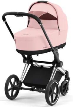 Cybex Priam Duovogn - peach pink/chrome black- Kombivogne Med Flade Sæder