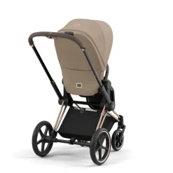 Cybex Priam klapvogn - cozy beige/rosegold- Klapvogne Med Flade Sæder