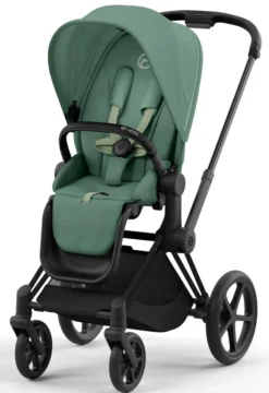 Cybex Priam klapvogn - leaf green/mattblack- Klapvogne Med Flade Sæder