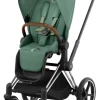 Cybex Priam klapvogn - leaf green/chrome brown- Klapvogne Med Flade Sæder
