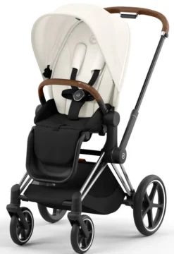 Cybex Priam klapvogn - off white/chrome brown- Klapvogne Med Flade Sæder