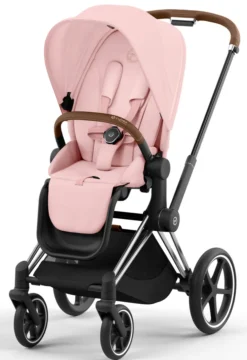 Cybex Priam klapvogn - peach pink/chrome brown- Klapvogne Med Flade Sæder
