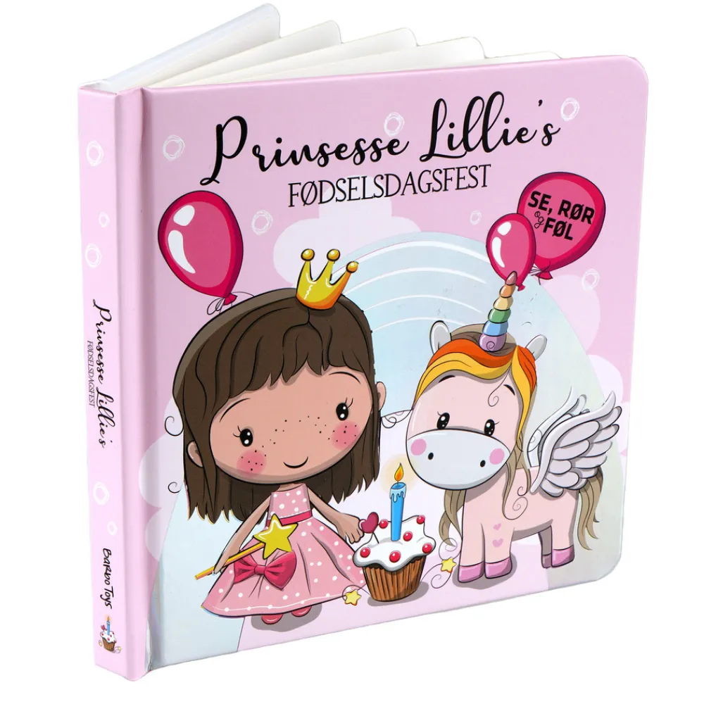 Barbo Toys Prinsesse Lillies fødselsdag - rør og føl- Røre- & Følebøger|Papbøger