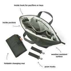 Done By Deer Puslerygsæk - grøn- Pusletasker & Transporttasker