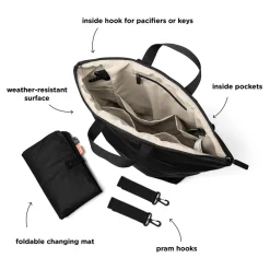 Done By Deer Puslerygsæk - sort- Pusletasker & Transporttasker