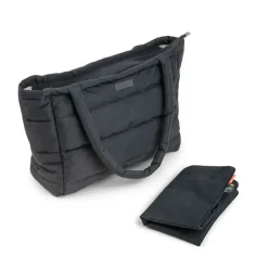 Done By Deer Quiltet pusle tote bag - Sort- Pusletasker & Transporttasker