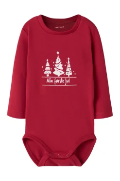 NAME IT Rajul ls body - JESTERRED- Juletøj|Bodystocking Langærmet