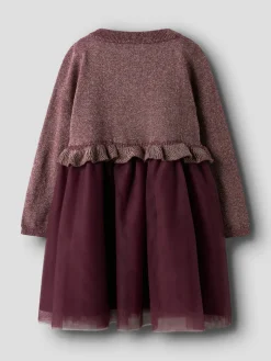 NAME IT Refraja Strikket Kjole - Burgundy- Juletøj|Kjoler