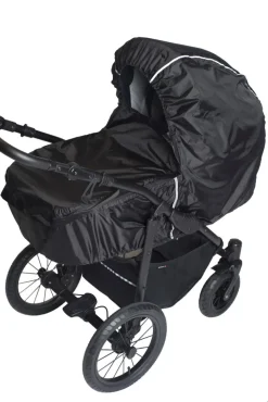 BASSON Regnslag til barnevogn m. lynlås 90-100 cm- Regnslag & Myggenet