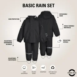 Mikk-Line Regntøj Recycled - BLACK- Regntøj