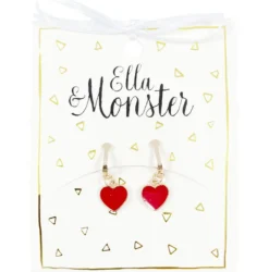 Ella & Monster Ørering Red Heart- Festtøj & Tilbehør